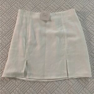 Edit by nine Women's White Linen Boutique Skirt